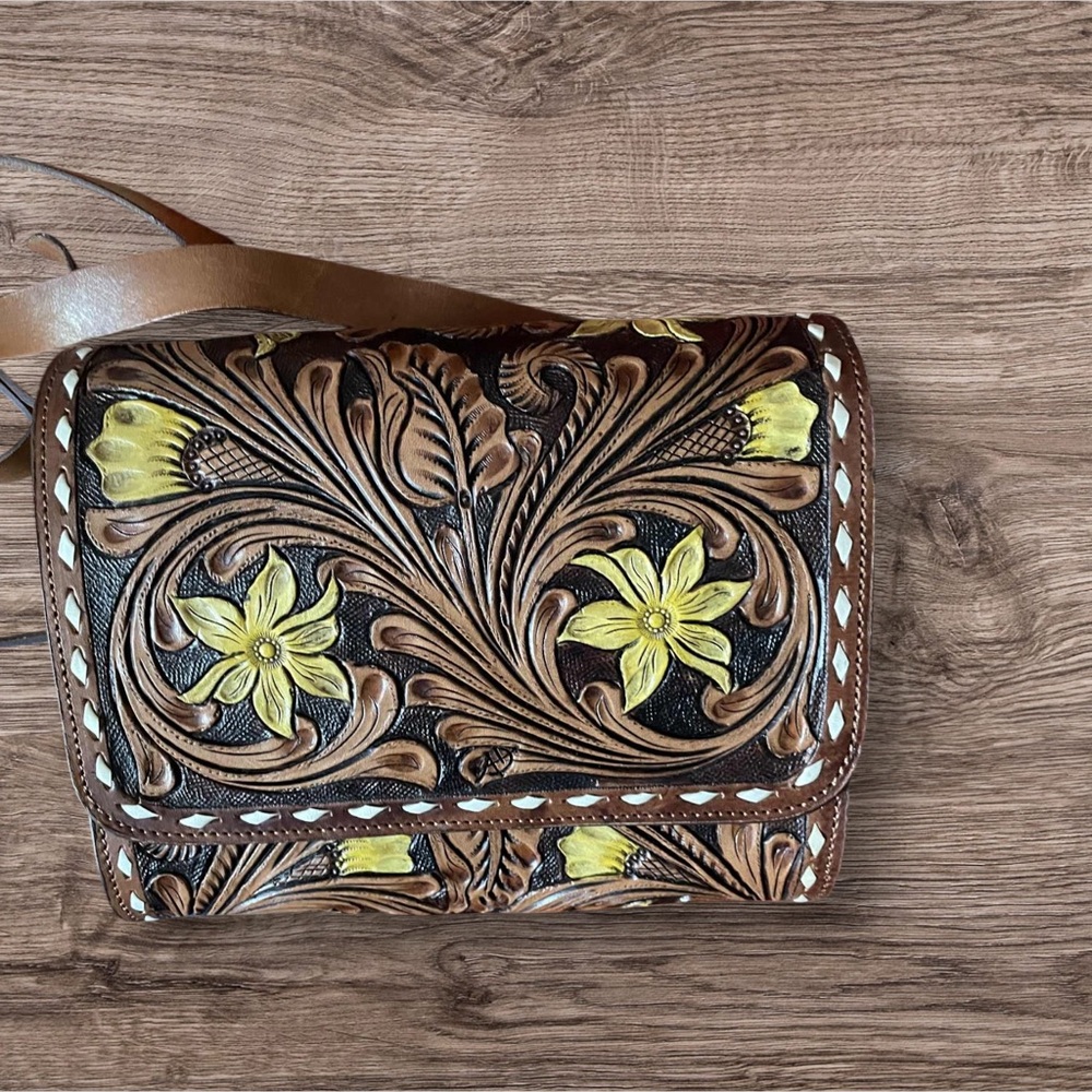 Hand Painted Leather Purse